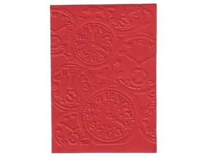 Embosovaná karta ciferníky červená