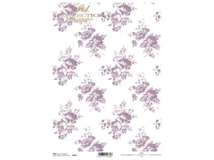 Rýžový papír A4 pro tvoření Vínové růže R632