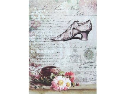 Rýžový papír A4 pro tvoření Střevíc a písmo R706