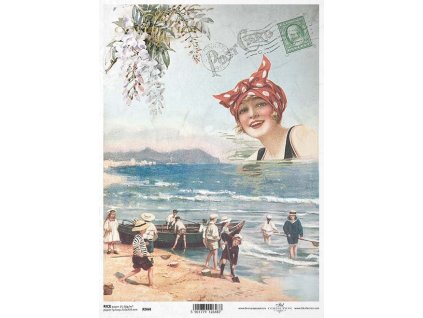 Rýžový papír A4 pro tvoření Léto, slunce, písmo R944