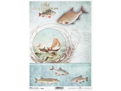 Rýžový papír A4 pro tvoření Rybářský R1038