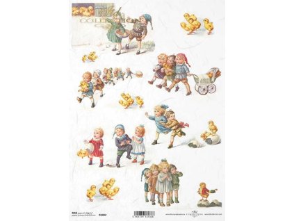 Rýžový papír A4 pro tvoření Děti, zvířátka jaro R1082