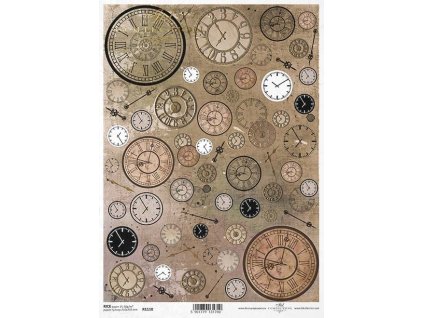 Rýžový papír A4 pro tvoření Ciferníky R1110