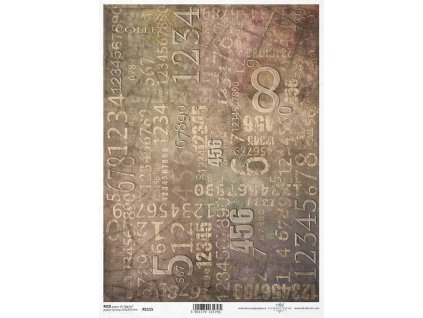 Rýžový papír A4 pro tvoření Číslice R1115