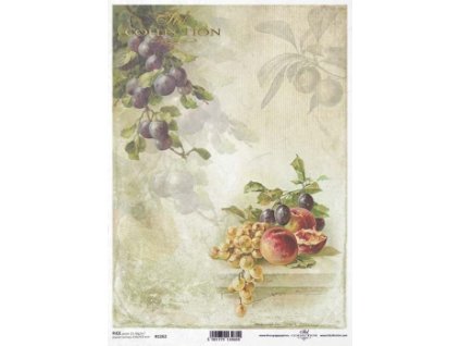 Rýžový papír A4 pro tvoření Ovoce R1262