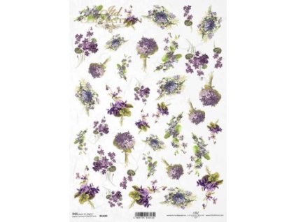 Rýžový papír A4 pro tvoření Macešky, pomněnky R1449