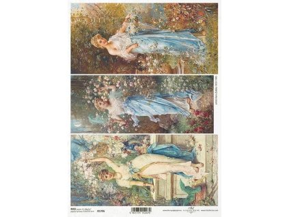 Rýžový papír A4 pro tvoření Obrazy, umění, ženy R1706