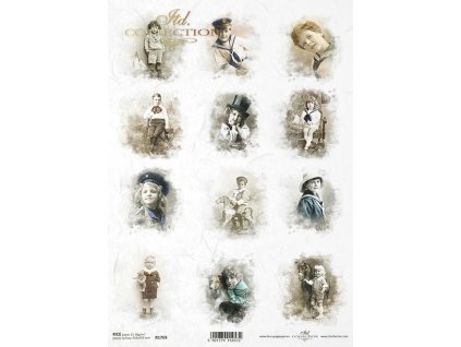 Rýžový papír A4 pro tvoření Děti retro R1769