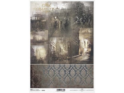 Rýžový papír A4 pro tvoření Tajemno, stará města, fantasy R1932