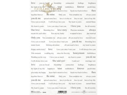 Rýžový papír A4 pro tvoření Písmo R2210