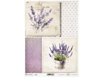 Rýžový papír A4 pro tvoření Levandule R2240