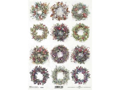 Rýžový papír A4 pro tvoření Věnce podzimní R2283