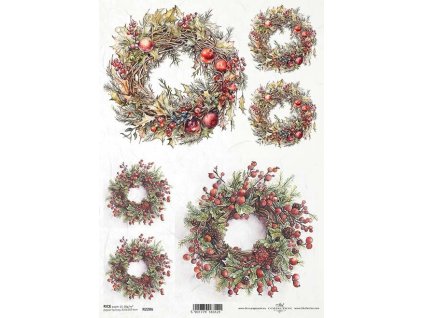 Rýžový papír A4 pro tvoření Věnce podzimní R2286