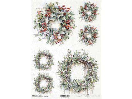 Rýžový papír A4 pro tvoření Věnce podzimní R2295