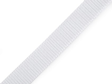 Popruh polypropylénový 20 mm - bílý - 1 m