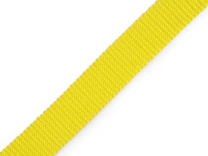 Popruh polypropylénový 20 mm - žlutý - 1 m