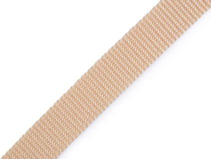 Popruh polypropylénový 20 mm - béžová světlá - 1 m