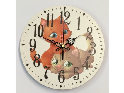 Dětské hodiny 20 cm - Koťata
