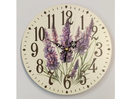 Hodiny 24 cm - Levandule č.2