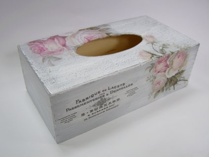 Krabice na papírové kapesníky - Vintage v patině
