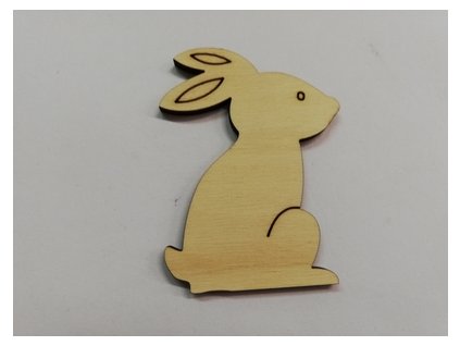 Dřevěný výřez z překližky vhodné pro další tvoření zajíček 7x5cm