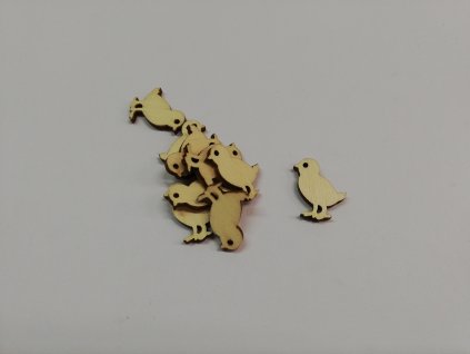 Dřevěný výřez Kuřátko 2 cm