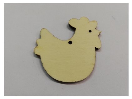 Dřevěný výřez z překližky vhodné pro další tvoření slepička 7x6,5cm
