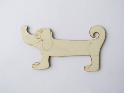 Dřevěný výřez Jezevčík 12 cm