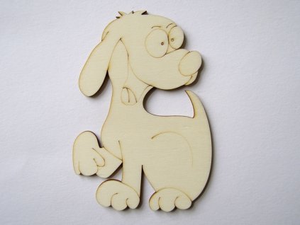 Dřevěný výřez Pejsek 11,5 cm