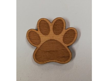 Dřevěný výřez Tlapička 3 cm
