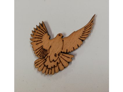 Dřevěný výřez holubička 4 5,5 cm