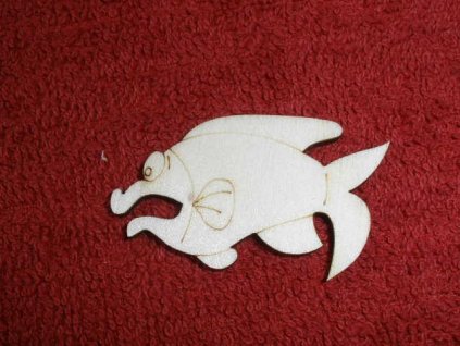 Dřevěný výřez Ryba C 10,5 cm