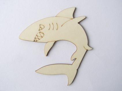 Dřevěný výřez Žralok 11,5 cm
