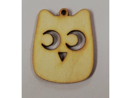 Dřevěný výřez sovička 4x3,5cm