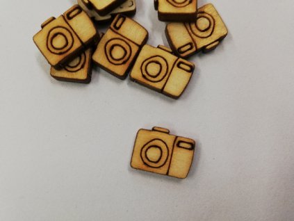Dřevěný výřez Fotoaparát 1,5 cm