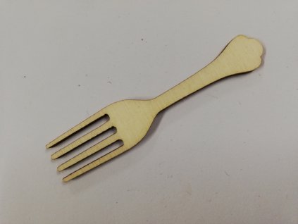 Dřevěný výřez příbor vidlička 7cm