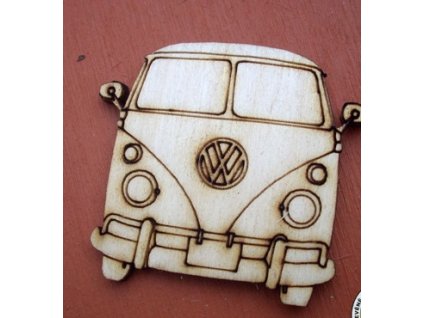 Dřevěný výřez překližka auto VW 7,5 cm