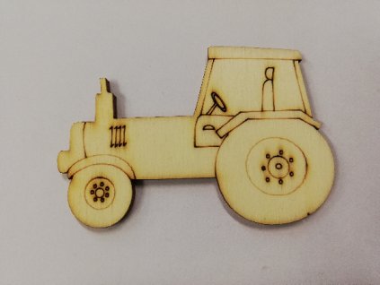 Dřevěný výřez Traktor 6,5x4cm