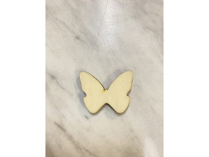 Dřevěný výřez z překližky vhodné pro další tvoření Motýlek 2,6x3,3 cm