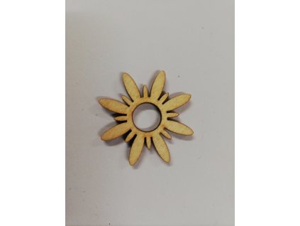 Dřevěný výřez květina 3,5cm
