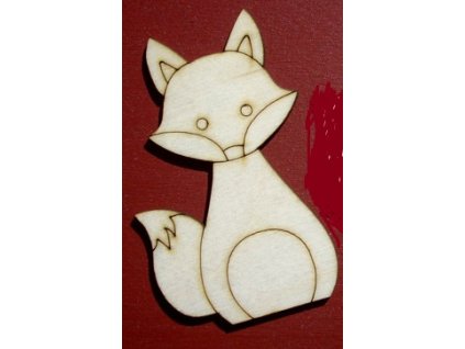 Dřevěný výřez překližka liška 8 x 5cm