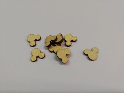 Dřevěný výřez Mickey Mouse 1,5 cm