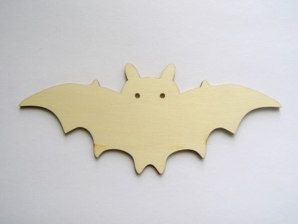 Dřevěný výřez netopýr 18 cm