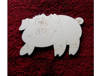 Dřevěný výřez Prasátko N 10 cm