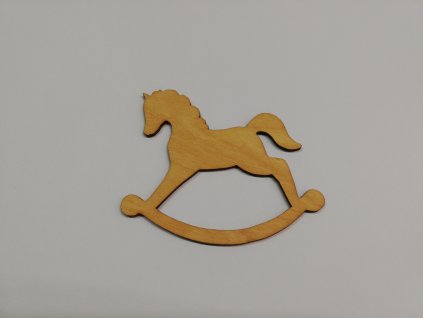 Dřevěný výřez Houpací koník 9,5 cm
