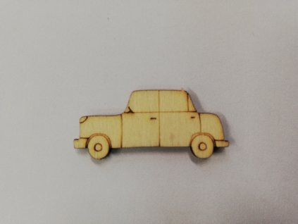 Dřevěný výřez Autíčko 3,5 cm
