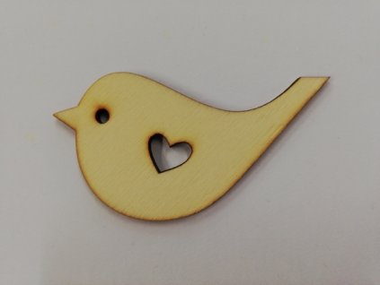 Dřevěný výřez z překližky 4mm Ptáček 7,5 x 4 cm č.3