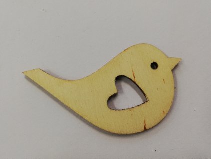 Dřevěný výřez z překližky 4mm Ptáček 7,5 x 4 cm č.4