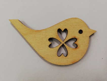 Dřevěný výřez z překližky 4mm Ptáček 7,5 x 4 cm č.6