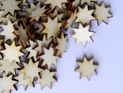 Dřevěný výřez Hvězdička osmicípá 1,5 cm